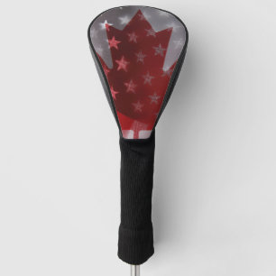 Couvre-club De Golf Drapeaux américains et canadiens