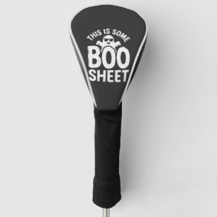 Couvre-club De Golf Drôle de feuille de Boo fantôme Halloween Design_1