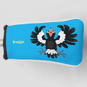 Couvre-club De Golf Drôle dessin animé de Magpie australienne