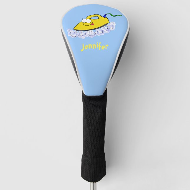 Couvre-club De Golf Drôle dessin animé linge de fer (Devant)