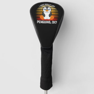Couvre-club De Golf Drôle, j'aime vraiment beaucoup les manchots OK