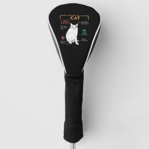 Couvre-club De Golf Drôle Mème de chat bizarre souriant, Anatomie d'un