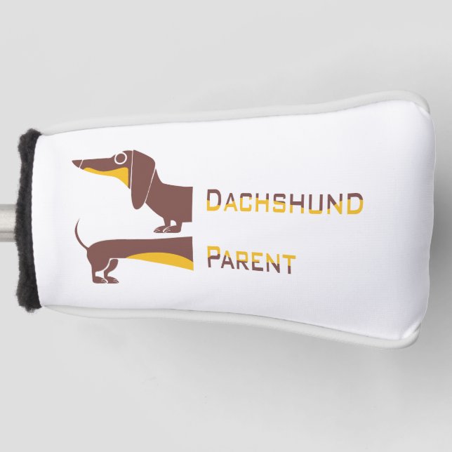 Couvre-club De Golf Drôle mignon dachshund pour parent chien long (Devant)