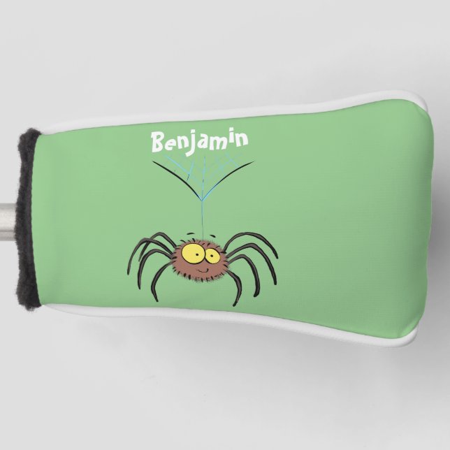 Couvre-club De Golf Drôle mignon dessin animé d'araignée moelleuse (Devant)