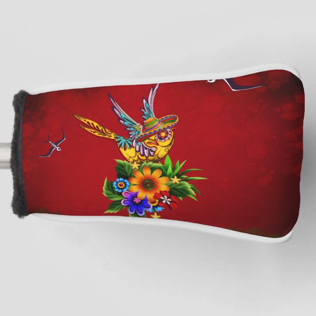 Couvre-club De Golf Drôle oiseau crânien (Devant)