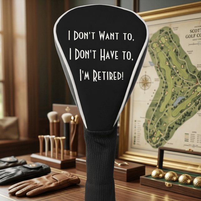 Couvre-club De Golf drôle retraite simple  (Créateur téléchargé)