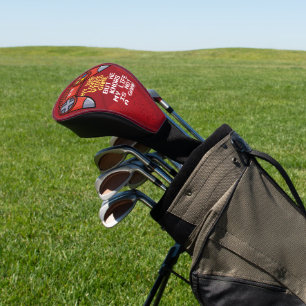Couvre-club De Golf Drôle Rouge Joystick Fête des pères Salutation