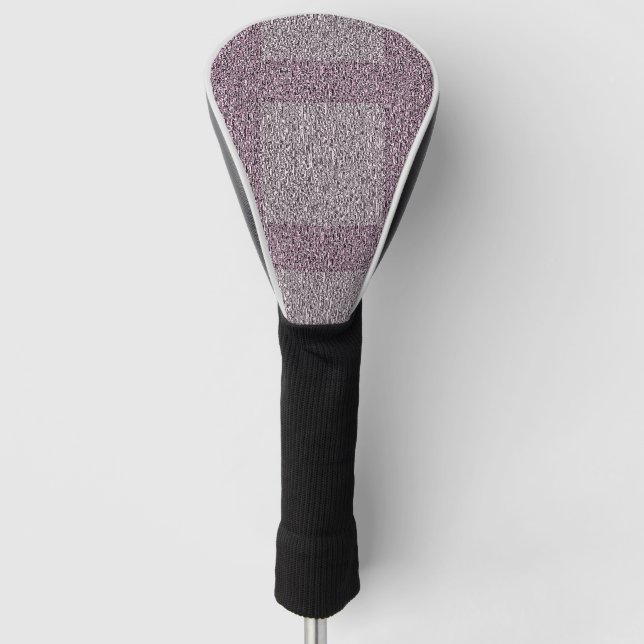 Couvre-club De Golf Dusty Maroon et Grey Tweedy Motif (Devant)