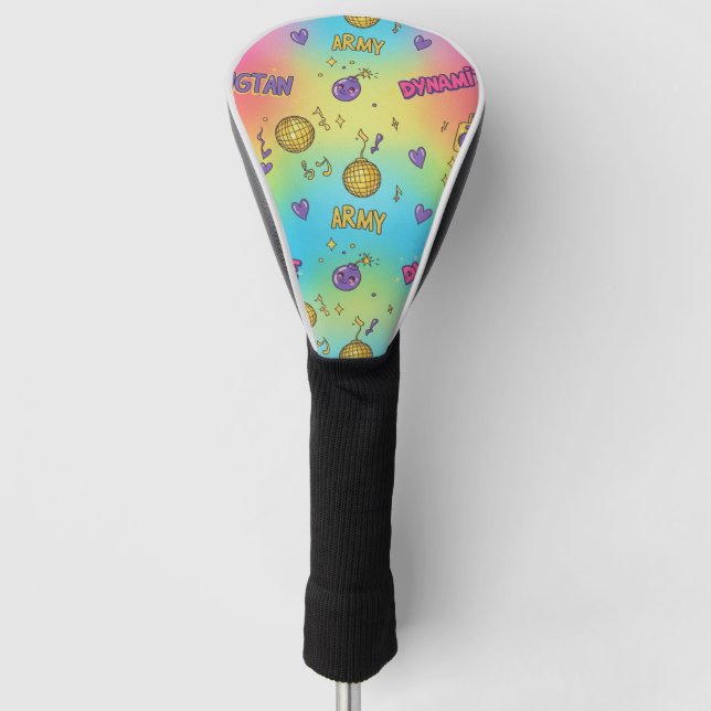 Couvre-club De Golf Dynamite Pop Art Rainbow Pattern (Devant)