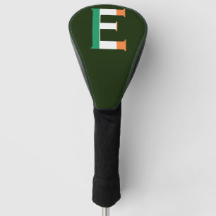 Couvre-club De Golf E Monogramme superposé sur le dccnt du drapeau irl