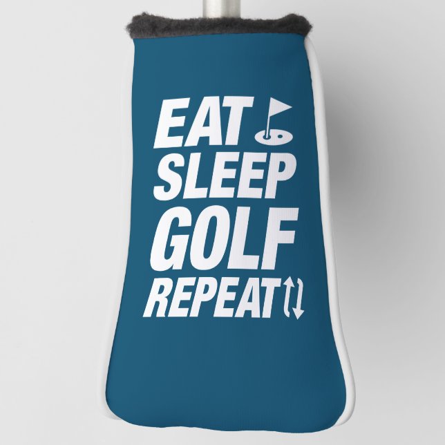 Couvre-club De Golf Eat Sleep Golf Repeat (Tourné à 90°)