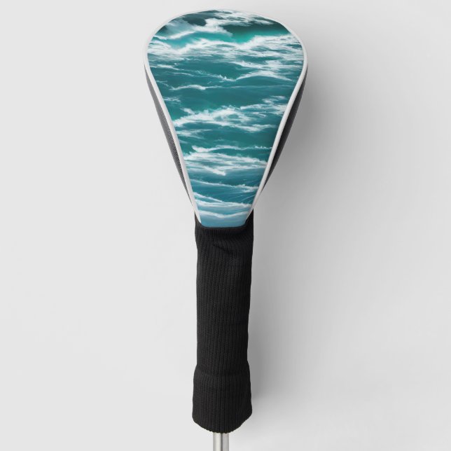 Couvre-club De Golf Eaux agitées Vagues d'océan turquoise (Devant)