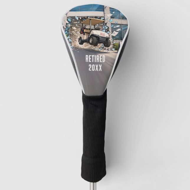 Couvre-club De Golf Échapper à la retraite du bureau (Devant)