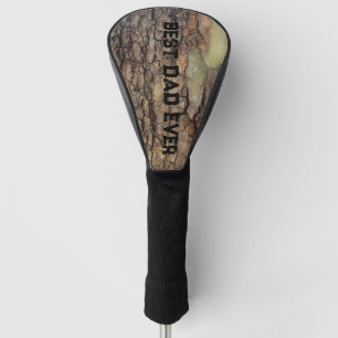 Couvre-club De Golf Écorce d'arbre rustique, motif naturel extérieur