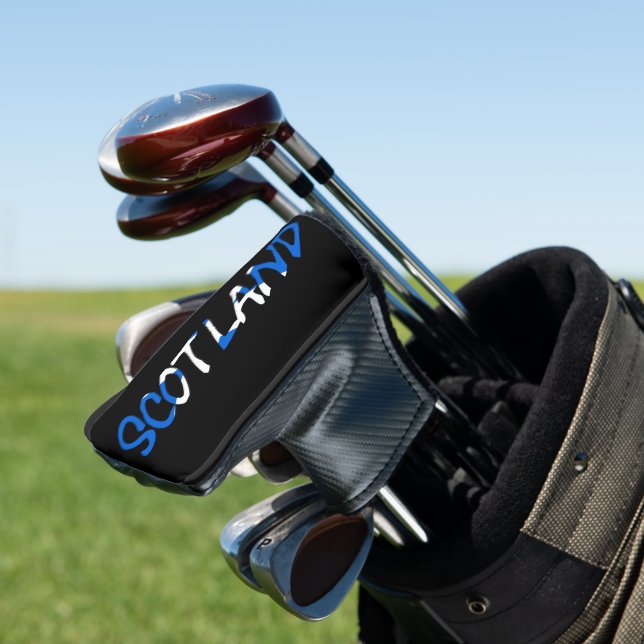 Couvre-club De Golf Ecosse superposée sur le drapeau écossais pccn (In Situ)