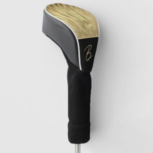 Couvre-club De Golf Élégance Zèbre Doré Imprimé Exotique Doré