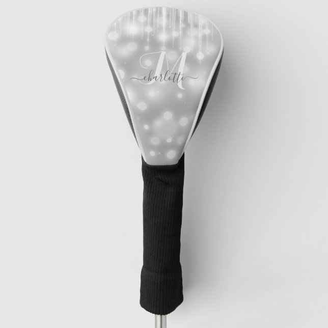 Couvre-club De Golf Elegant and Glitzy Gray/Grey Sparkle (Devant)