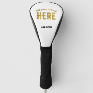 COUVRE-CLUB DE GOLF ÉLÉGANT BLANC PERSONNALISABLE MODERNE MARQUE VÉRIF