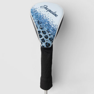 Couvre-club De Golf Élégant Empreinte de léopard bleu deux tons