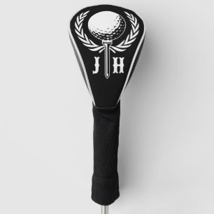 Couvre-club De Golf Elégant Golf Personnalisé Monogramme Design Golf H