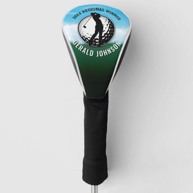 Couvre-club De Golf Elégant Homme Golf Monogramme Design (Devant)