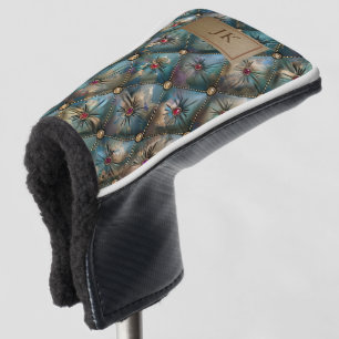 Couvre-club De Golf Élégant Moderne Vintage Cuir Diamants Colorés
