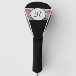 Couvre-club De Golf Élégant Monogramme rose femme