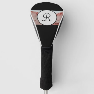 Couvre-club De Golf Élégant Monogramme rose femme