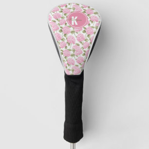 Couvre-club De Golf Élégant Motif de fleurs d'hydragea rose