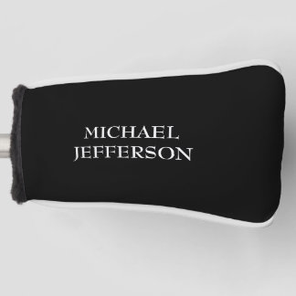 Couvre-club De Golf Élégant noir blanc clair personnalisé