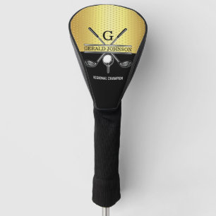 Couvre-club De Golf Élégante couverture de tête de golf sur mesure or-