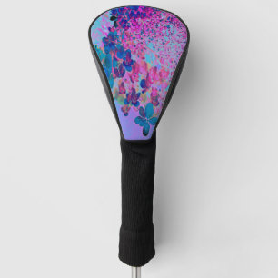 Couvre-club De Golf Élégante Hydrangea Limelight Bleu foncé et Magenta