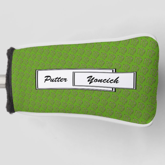 Couvre-club De Golf Élément de symbole de zodiaque de Vierge par (Devant)