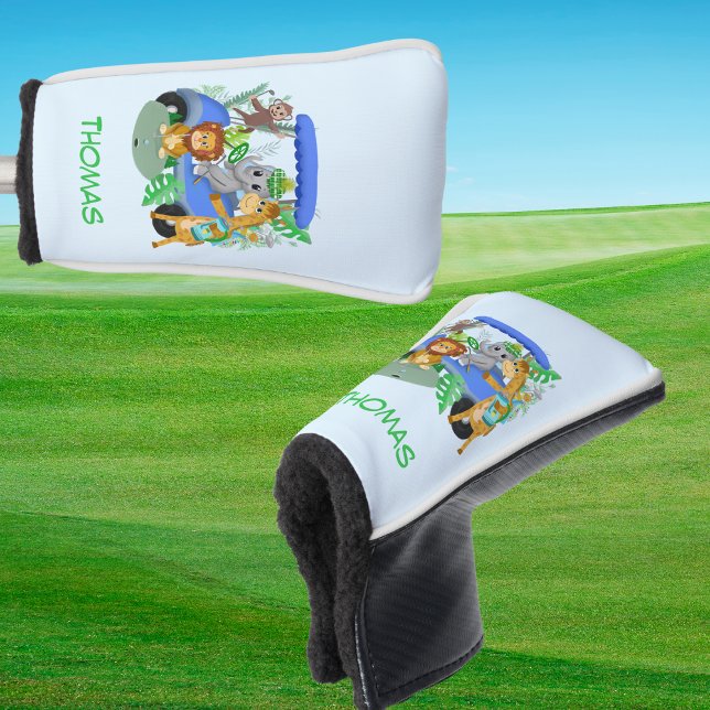 Couvre-club De Golf Éléphant et singe garçon golfeur  (Créateur téléchargé)