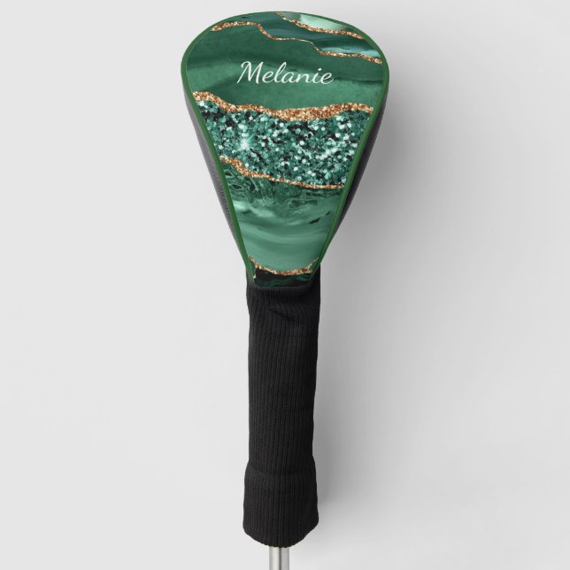 Couvre-club De Golf Emerald Green Gold Votre nom Golf Head Cover Cadea (Devant)