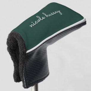 Couvre-club De Golf Émeraude verte Moderne Monogramme élégant