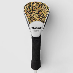 Couvre-club De Golf empreinte de léopard Animal Motif Texte personnali