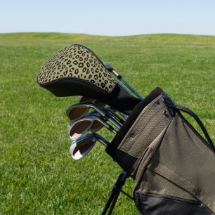 Couvre-club De Golf Empreinte de léopard noir vert olive