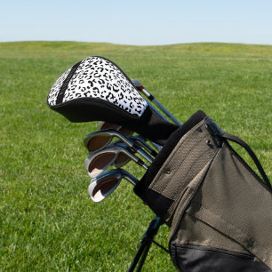 Couvre-club De Golf Empreinte de léopard, Spots, Noir Et Blanc, Votre 