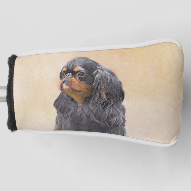 Couvre-club De Golf English Toy Spaniel Peinture Animal Art original (Devant)