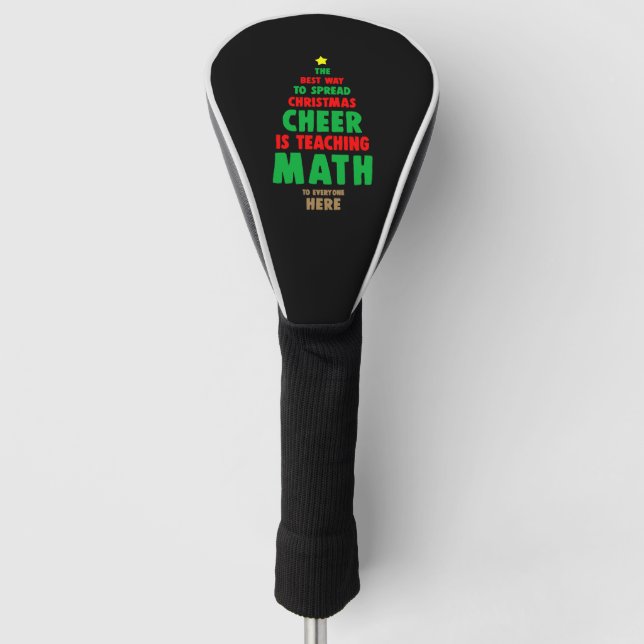 Couvre-club De Golf Enseignant en mathématiques de Noël (Devant)