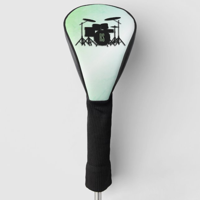 Couvre-club De Golf Ensemble de tambour monogramme vert (Devant)