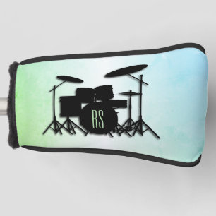 Couvre-club De Golf Ensemble de tambour monogramme vert