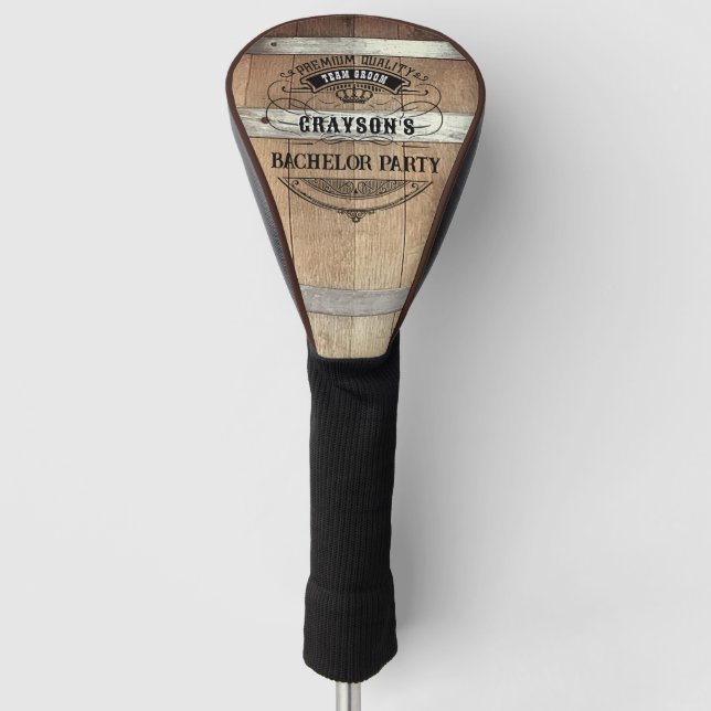 Couvre-club De Golf Enterrement de vie de garçon Rustique (Devant)