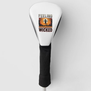 Couvre-club De Golf Épouvantail d'Halloween se sentant méchant Vintage