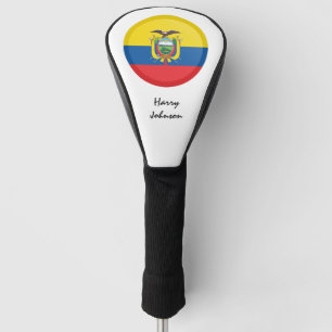 Couvre-club De Golf Equateur Drapeau & Clubs De Golf Monogrammes Couvr