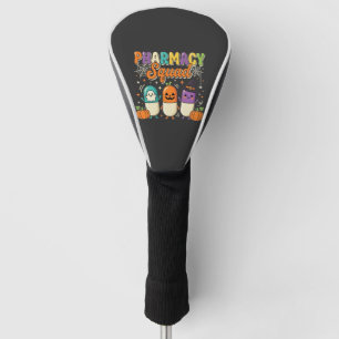 Couvre-club De Golf Équipe de pharmacie Halloween Ghost Pills Design_1