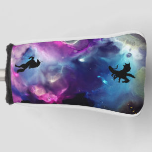 Couvre-club De Golf Espace Imaginaire Nebula Unicorn Dragon bleu rose