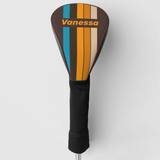 Couvre-club De Golf Espresso Drift Pin Striped with Name (Devant)