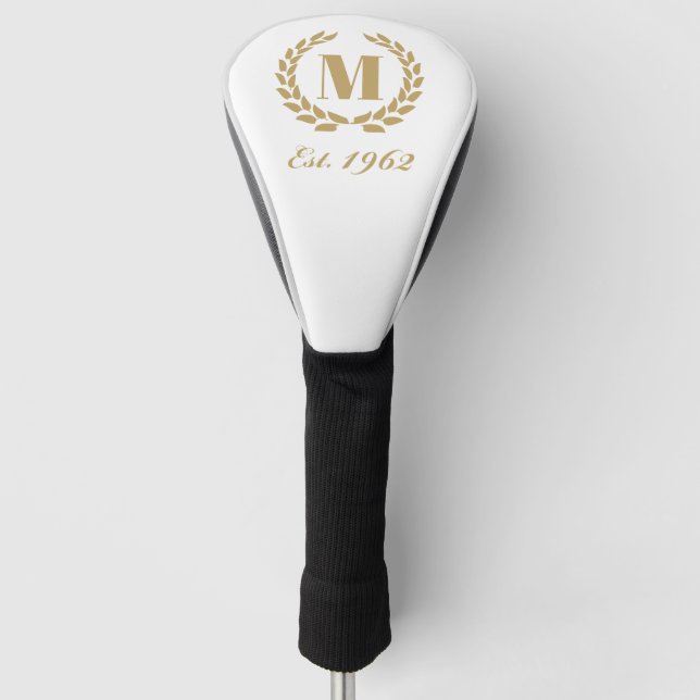 Couvre-club De Golf Est. 1962 anniversaire Monogram Gold (Devant)